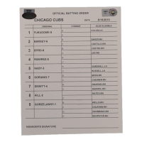 2010 Cubs Official Game-Used Batting Order Lineup Card (MLB & Steiner) at PristineAuction.com