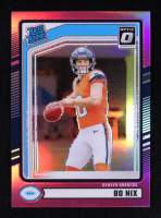 Bo Nix 2024 Donruss Optic Rated Rookies Preview Pink #369 RC at PristineAuction.com