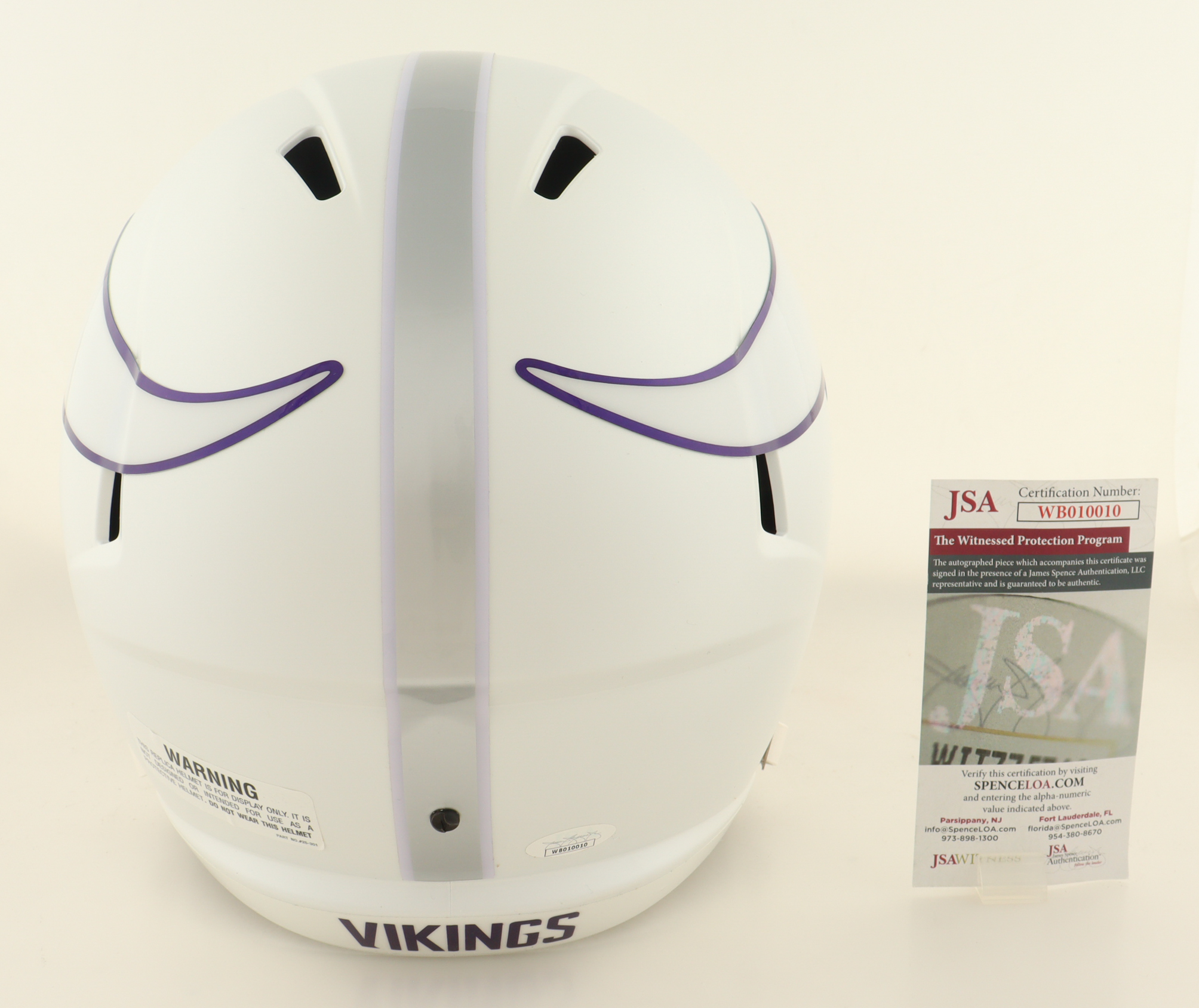 Daunte Culpepper Signed Vikings Full-Size Matte White Speed Helmet (JSA) at PristineAuction.com Daunte Culpepper Signed Vikings Full-Size Matte White Speed Helmet (JSA) at PristineAuction.com