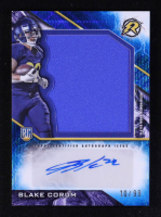 Blake Corum 2024 Topps Resurgence Resurgence Rookie Patch Autographs Blue Surge #RPABC #10/99 at PristineAuction.com