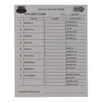 2010 Cubs Official Game-Used Batting Order Lineup Card (MLB & Steiner) at PristineAuction.com
