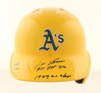 Jose Canseco Signed Athletics Full-Size Batting Helmet Inscribed "A's HOF, 1989 WS Champ, 40/40 88" (Beckett) at PristineAuction.com