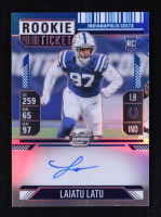 Laiatu Latu 2024 Panini Contenders Optic Teal #129 #10/99 AU RC at PristineAuction.com