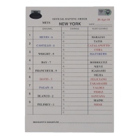 2010 Mets Official Game-Used Batting Order Lineup Card (MLB & Steiner) at PristineAuction.com