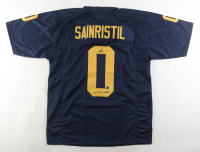 Mike Sainristil Signed Jersey Inscribed "23' Nat'l Champs" (Beckett) at PristineAuction.com