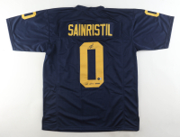 Mike Sainristil Signed Jersey Inscribed "23' Nat'l Champs" (Beckett) at PristineAuction.com