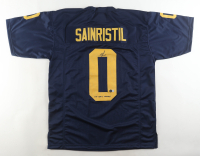Mike Sainristil Signed Jersey Inscribed "23' Nat'l Champs" (Beckett) at PristineAuction.com