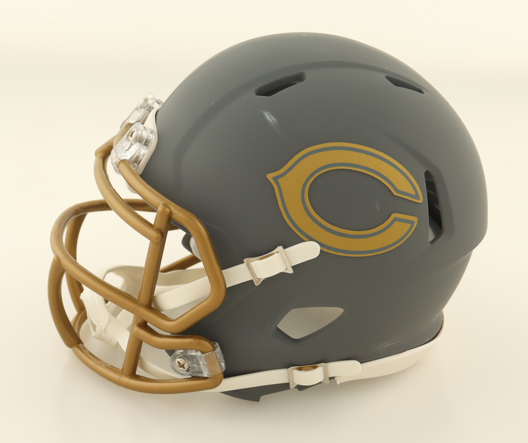 D. J. Moore Signed Bears Slate Alternate Speed Mini Helmet (Beckett) at PristineAuction.com D. J. Moore Signed Bears Slate Alternate Speed Mini Helmet (Beckett) at PristineAuction.com