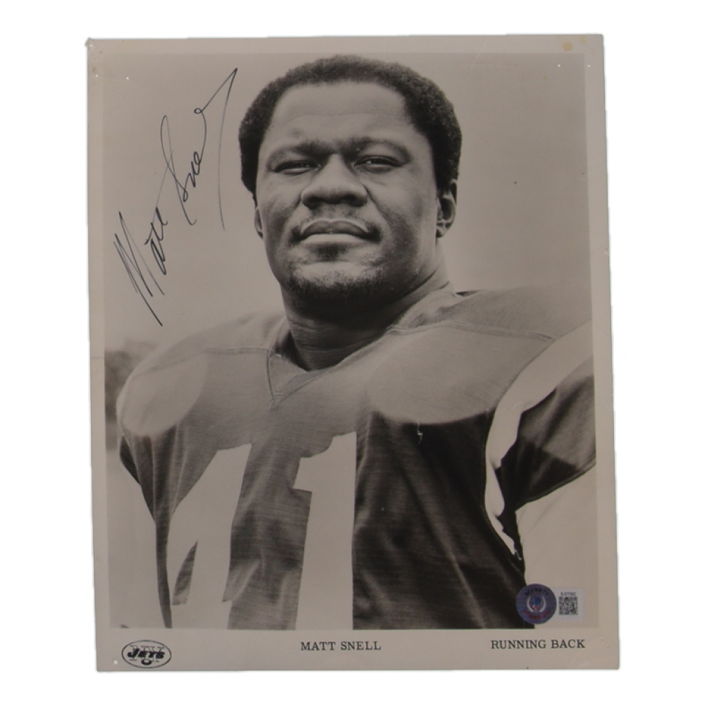 Matthew Snell Matt Snell Signed Jets 8x10 Photo (Beckett) | Pristine Auction