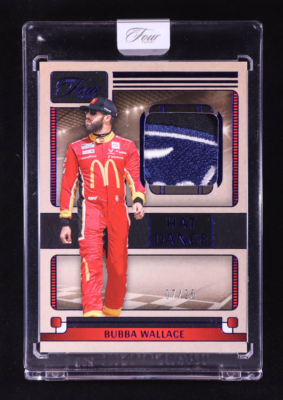 Bubba Wallace 2025 Panini Turn Four Hat Dance Blue #4 #07/20 at PristineAuction.com Bubba Wallace 2025 Panini Turn Four Hat Dance Blue #4 #07/20 at PristineAuction.com
