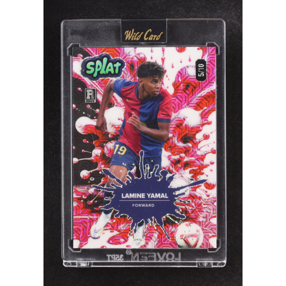 Lamine Yamal 2024 Wild Card Splat Pink Mojo #SBPNK01-LY2 RC #5/10 at PristineAuction.com