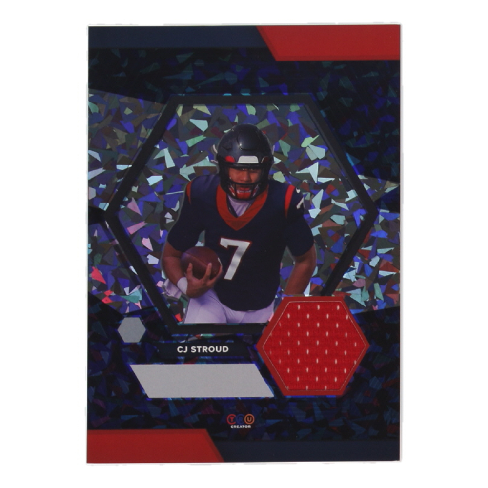 C.J. Stroud 2024 TruSport Jumbo TruCreator Cracked Ice #9 #JC-CS JSY at PristineAuction.com