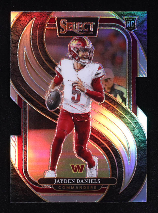 Jayden Daniels 2024 Select Prizm Silver Die Cut #112 RC at PristineAuction.com Jayden Daniels 2024 Select Prizm Silver Die Cut #112 RC at PristineAuction.com