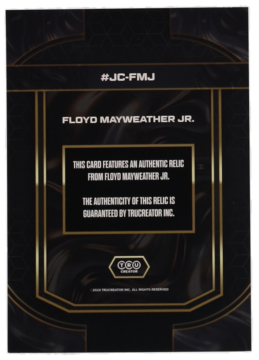 Floyd Mayweather Jr. 2024 TruSport Jumbo Trucreator Cracked Ice #22 #JCFMJ JSY at PristineAuction.com Floyd Mayweather Jr. 2024 TruSport Jumbo Trucreator Cracked Ice #22 #JCFMJ JSY at PristineAuction.com