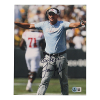 Lane Kiffin Signed Ole Miss Rebels 8x10 Photo Inscribed "Go Rebs!" (Beckett) at PristineAuction.com