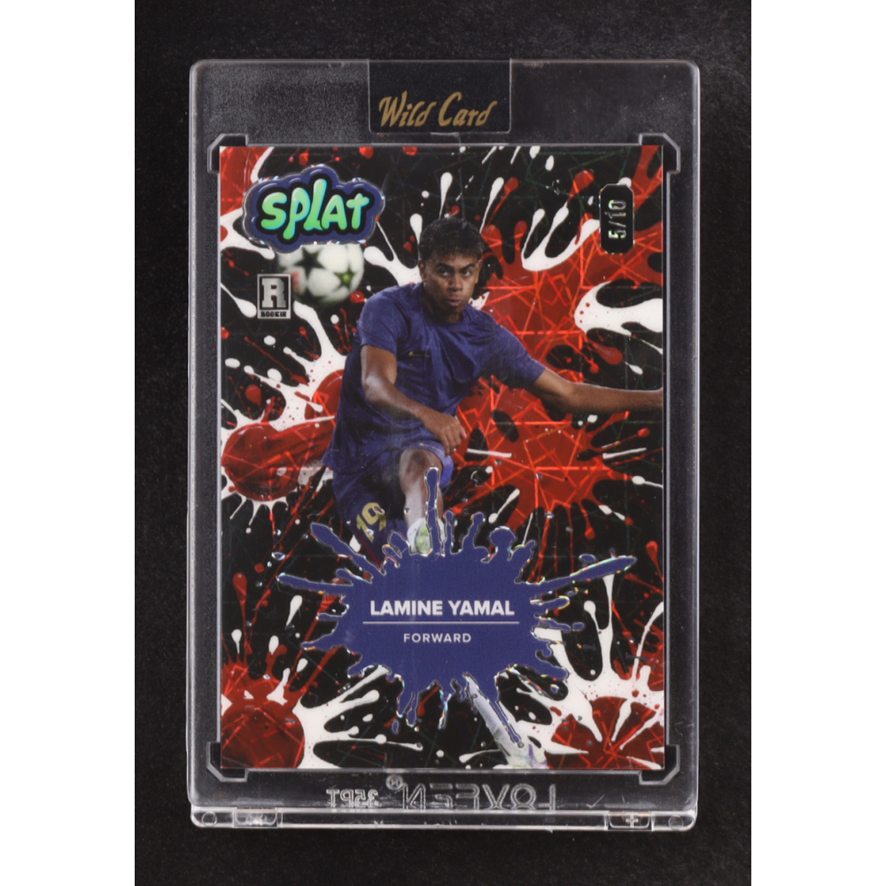 Lamine Yamal 2024 Wild Card Splat Red Lazer #SBRED01-LY4 RC #5/10 at PristineAuction.com