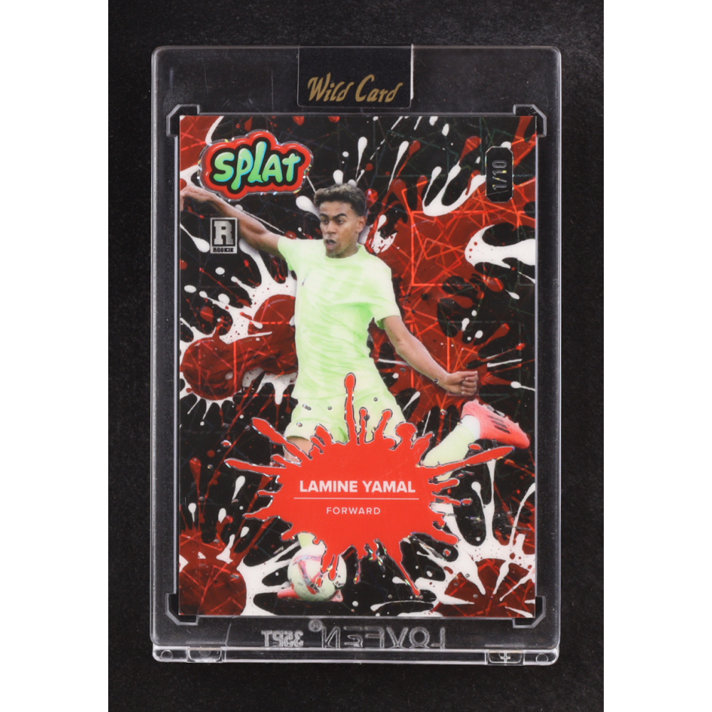 Lamine Yamal 2024 Wild Card Splat Red Lazer #SBRED01-LY5 RC #1/10 at PristineAuction.com