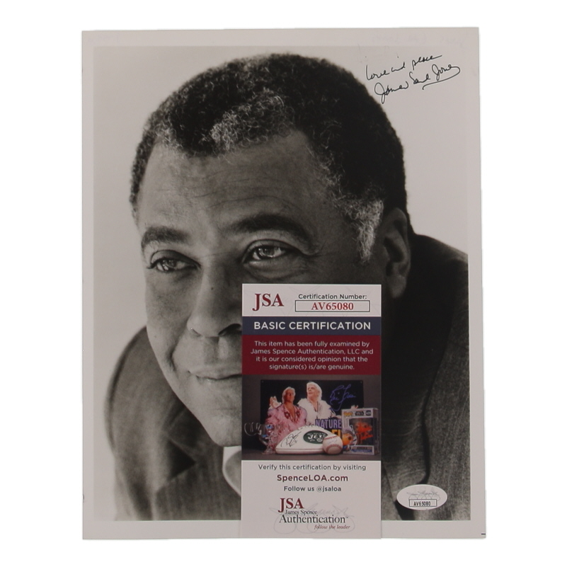 James Earl Jones Signed 8x10 Photo Inscribed "Love and Peace" (JSA) at PristineAuction.com James Earl Jones Signed 8x10 Photo Inscribed "Love and Peace" (JSA) at PristineAuction.com