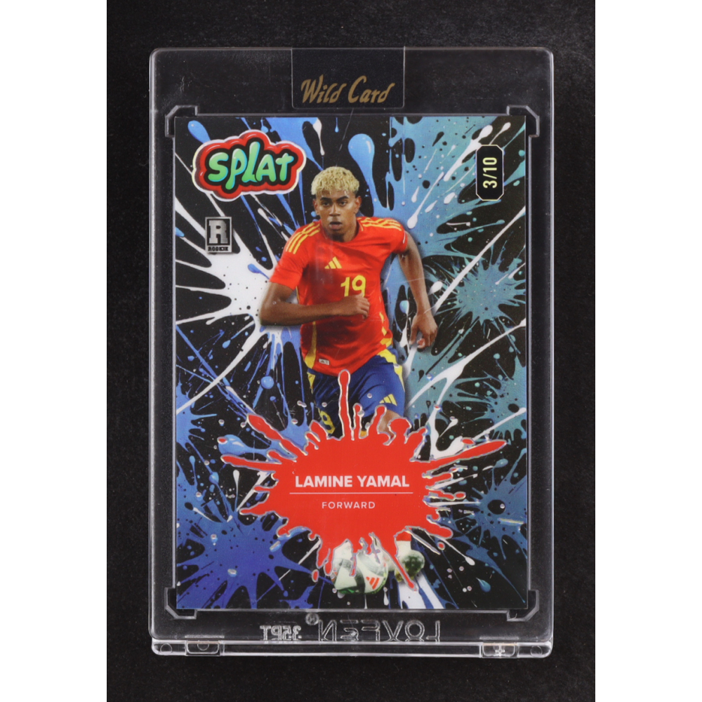 Lamine Yamal 2024 Wild Card Splat Blue Refractor #SBBLU01-LY3 RC #3/10 at PristineAuction.com