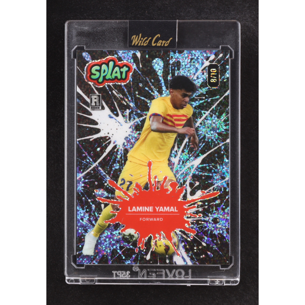 Lamine Yamal 2024 Wild Card Splat Blue Sparkle #SBBLU01-LY2 RC #8/10 at PristineAuction.com