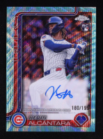 Kevin Alcantara 2025 Topps Chrome Rookie Autographs Aqua Wave Refractors #RAKA #180/199 RC at PristineAuction.com