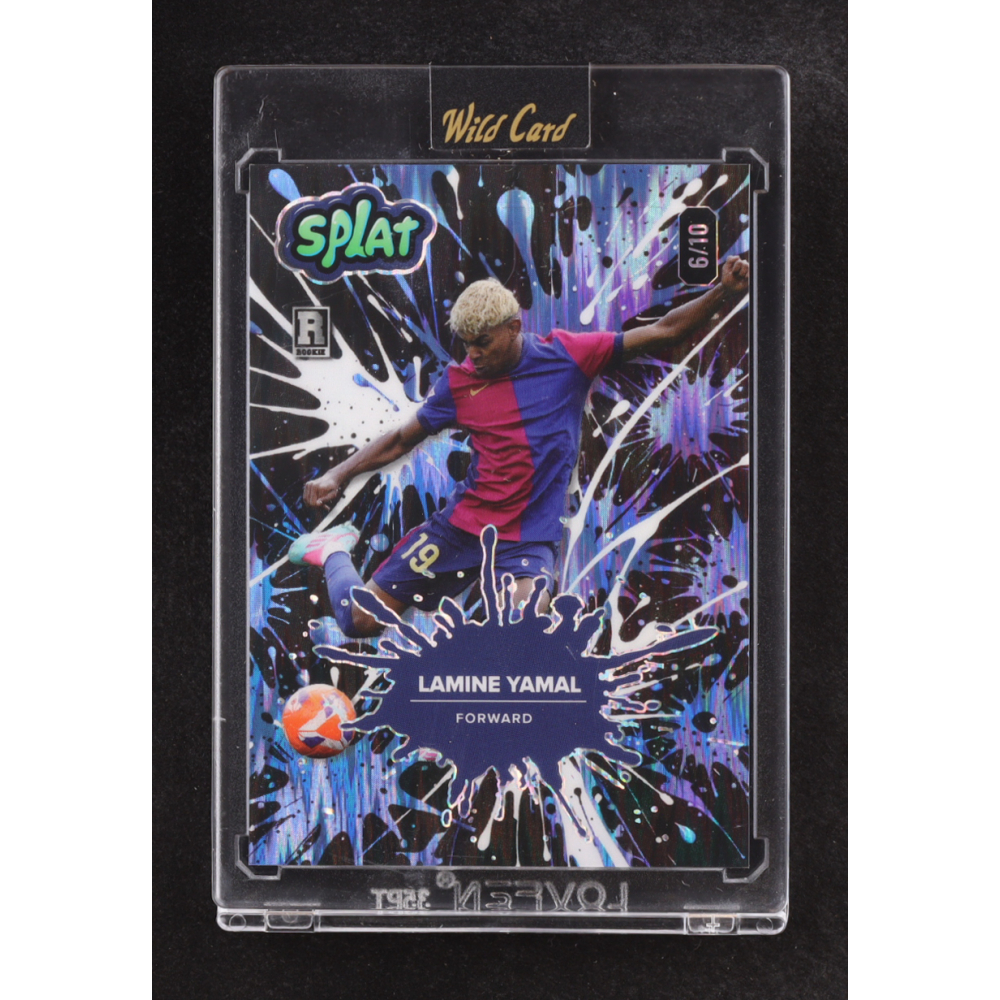 Lamine Yamal 2024 Wild Card Splat Blue Shock #SBBLU01-LY5 RC #6/10 at PristineAuction.com