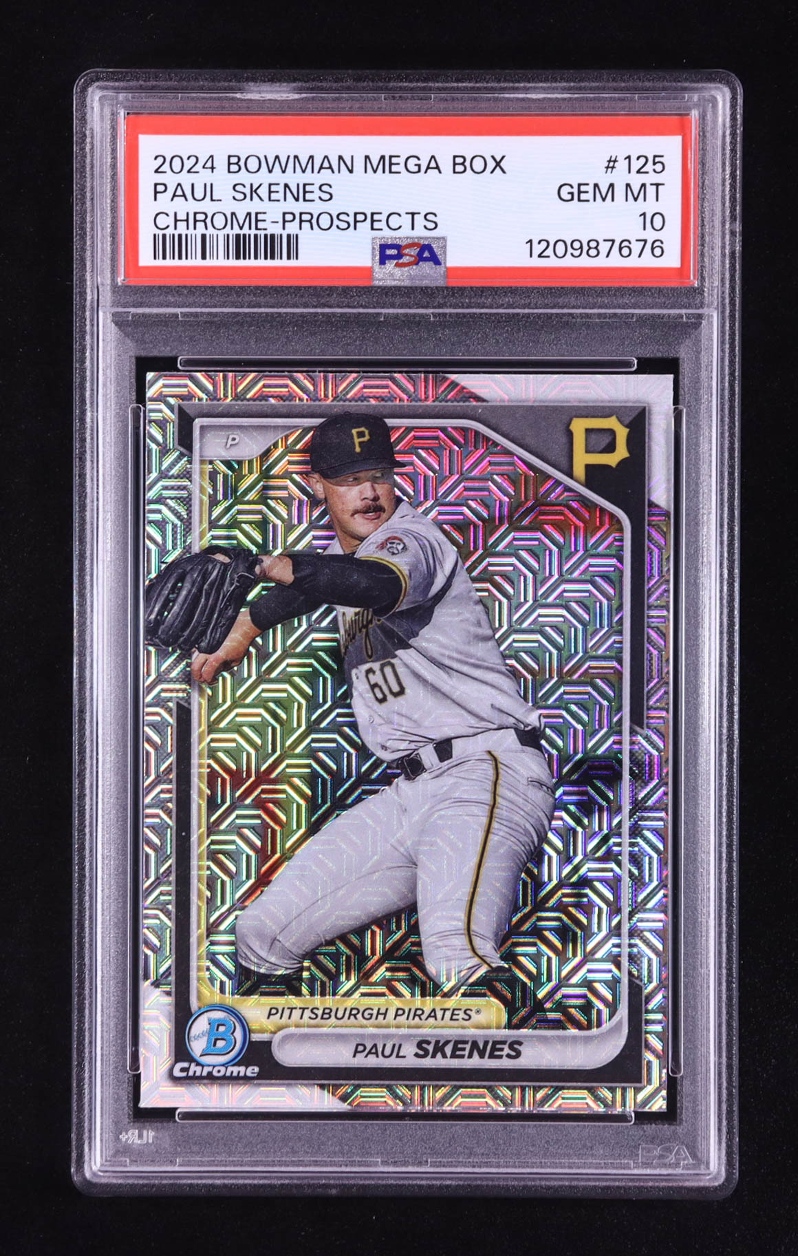 Paul Skenes 2024 Bowman Chrome Mega Box Prospects #BCP125 RC (PSA 10) at PristineAuction.com Paul Skenes 2024 Bowman Chrome Mega Box Prospects #BCP125 RC (PSA 10) at PristineAuction.com