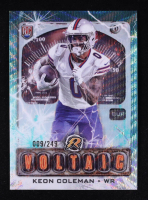 Keon Coleman 2024 Topps Resurgence Voltaic Aqua Surge #V11 #009/249 RC at PristineAuction.com