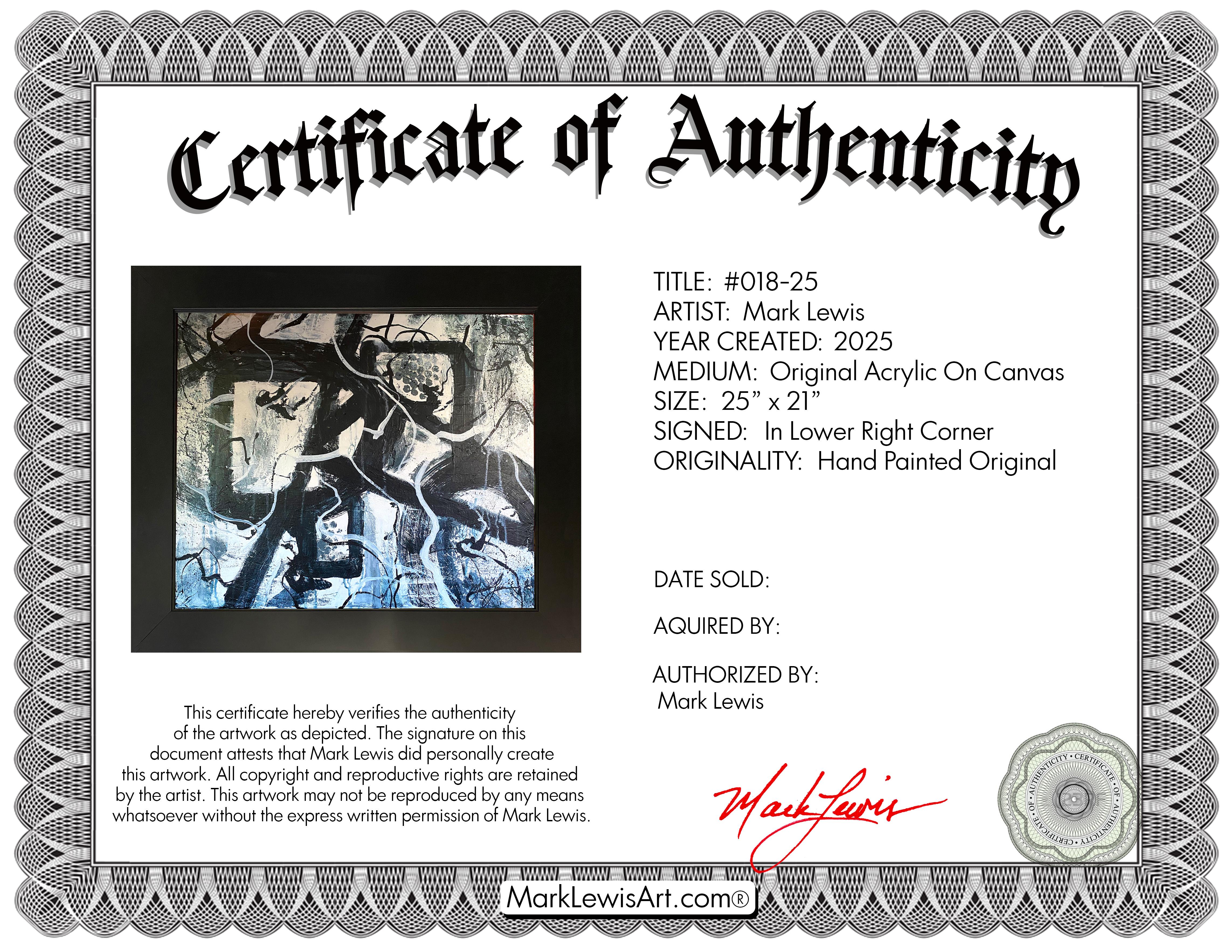 Mark Lewis Custom Framed Original Painting On Canvas #018-25 (Lewis) at PristineAuction.com Mark Lewis Custom Framed Original Painting On Canvas #018-25 (Lewis) at PristineAuction.com