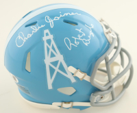 Charlie Joiner & Robert Brazile Signed Oilers Mini Helmet (JSA) at PristineAuction.com