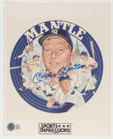 Mickey Mantle Signed 8x10 Poster (Beckett) at PristineAuction.com