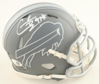 Cornelius Bennett Signed Bills Slate Alternate Speed Mini Helmet (JSA) at PristineAuction.com