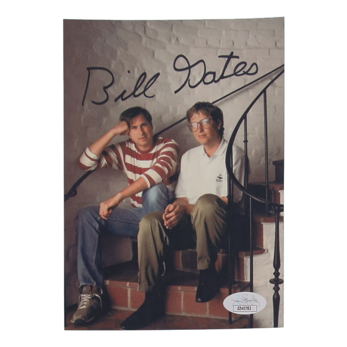 Bill Gates Signed 5x7 Print (JSA) at PristineAuction.com Bill Gates Signed 5x7 Print (JSA) at PristineAuction.com