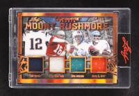 Tom Brady/Joe Montana/Dan Marino/John Elway 2021 Leaf Ultimate Sports Mount Rushmore Bronze #MR-04 #3/30 at PristineAuction.com