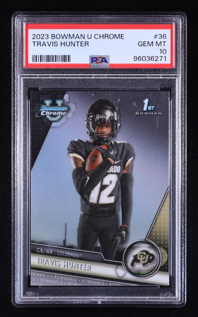 Travis Hunter  2023 Bowman Chrome University #36 RC (PSA 10) at PristineAuction.com Travis Hunter  2023 Bowman Chrome University #36 RC (PSA 10) at PristineAuction.com