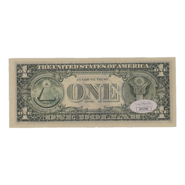 George Steinbrenner Signed 1988 Green Certificate $1 Ten Dollar Legal Tender Blue Note (JSA) at PristineAuction.com George Steinbrenner Signed 1988 Green Certificate $1 Ten Dollar Legal Tender Blue Note (JSA) at PristineAuction.com