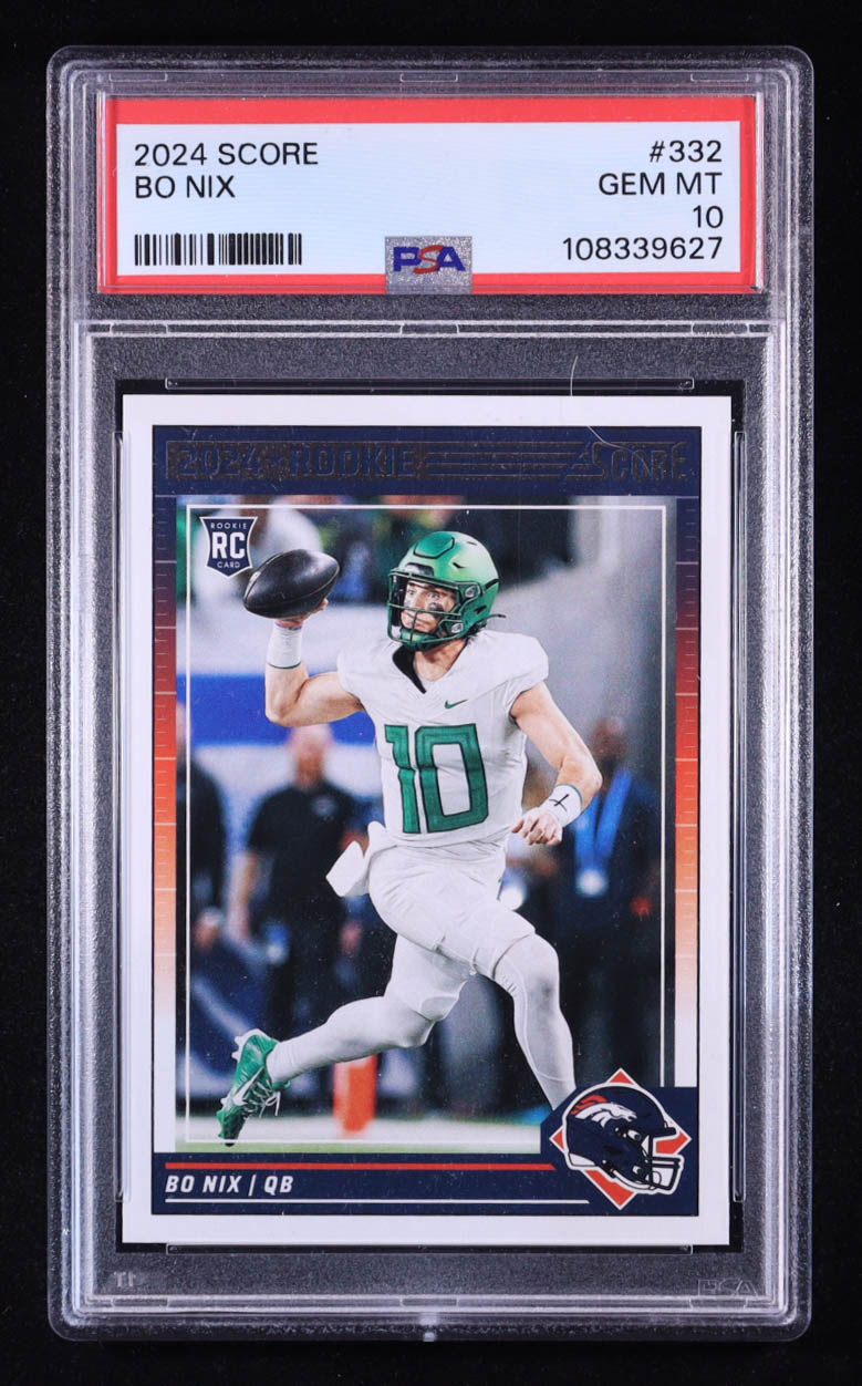 Bo Nix 2024 Score #332 RC (PSA 10) at PristineAuction.com Bo Nix 2024 Score #332 RC (PSA 10) at PristineAuction.com