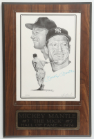 Mickey Mantle Signed Lithograph Custom Plaque Display (Beckett) at PristineAuction.com