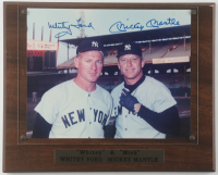 Mickey Mantle & Whitey Ford Signed Photo Custom Plaque Display (Beckett) at PristineAuction.com