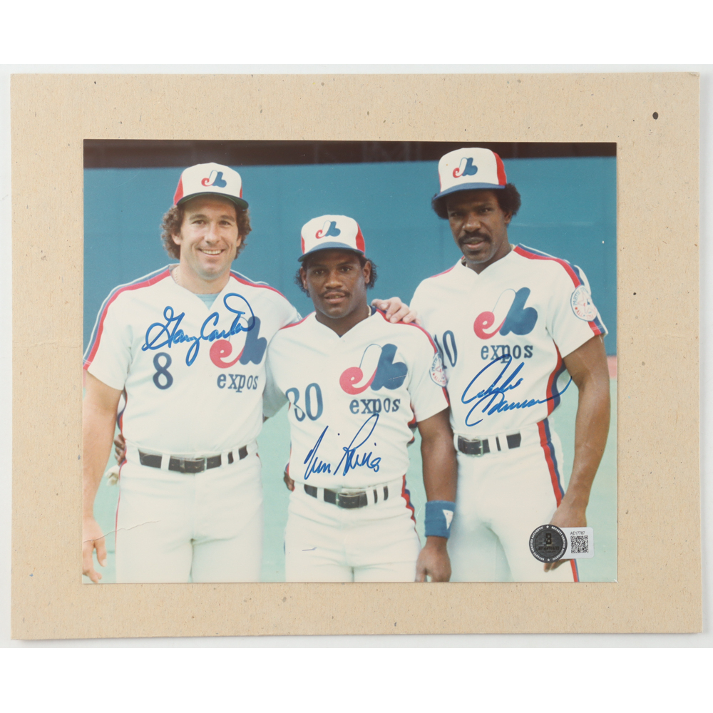 Gary Carter, Tim Raines & Andre Dawson Signed Expos 9x12 Photo (Beckett) at PristineAuction.com