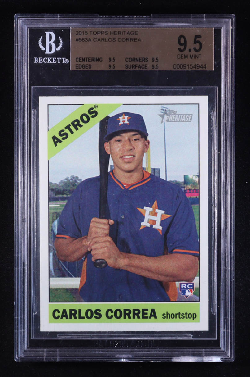 Carlos Correa  2015 Topps Heritage #563A RC (Beckett 9.5) at PristineAuction.com Carlos Correa  2015 Topps Heritage #563A RC (Beckett 9.5) at PristineAuction.com