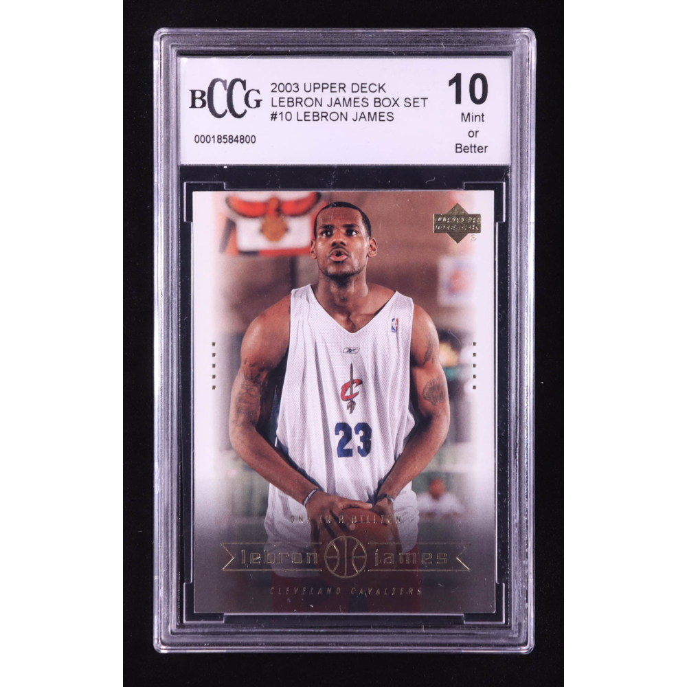 LeBron James 2003 Upper Deck LeBron James Box Set One In A Billion #10 RC (BCCG 10) at PristineAuction.com LeBron James 2003 Upper Deck LeBron James Box Set One In A Billion #10 RC (BCCG 10) at PristineAuction.com