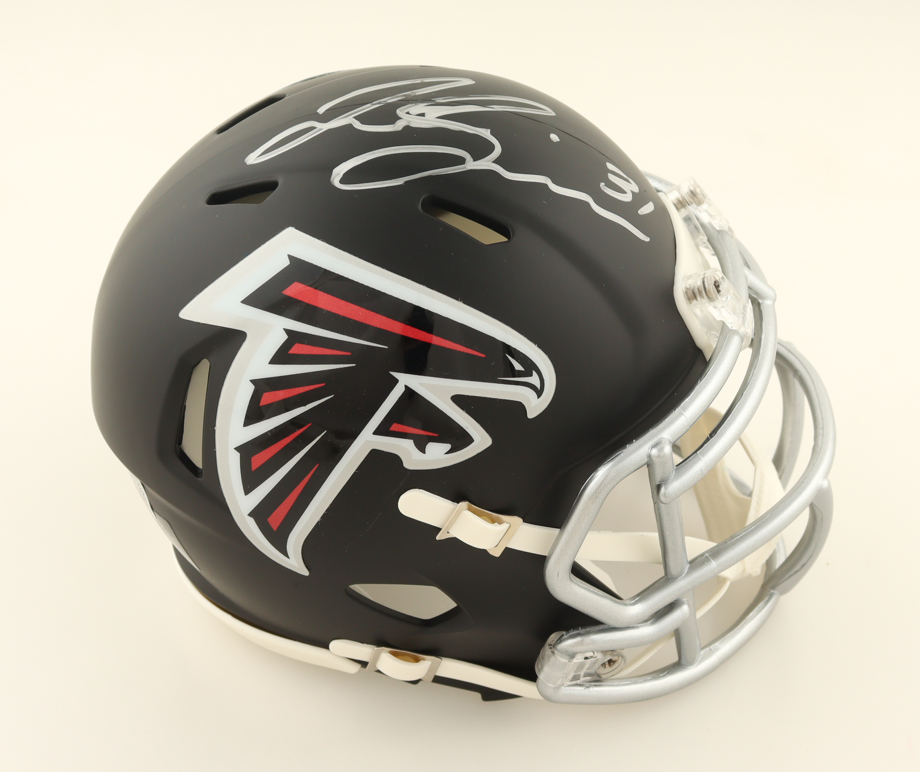 Justin Simmons Signed Falcons Speed Mini Helmet (JSA) at PristineAuction.com Justin Simmons Signed Falcons Speed Mini Helmet (JSA) at PristineAuction.com