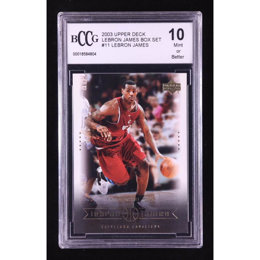 LeBron James 2003 Upper Deck LeBron James Box Set Preps To The Pros #11 RC (BCCG 10) at PristineAuction.com LeBron James 2003 Upper Deck LeBron James Box Set Preps To The Pros #11 RC (BCCG 10) at PristineAuction.com