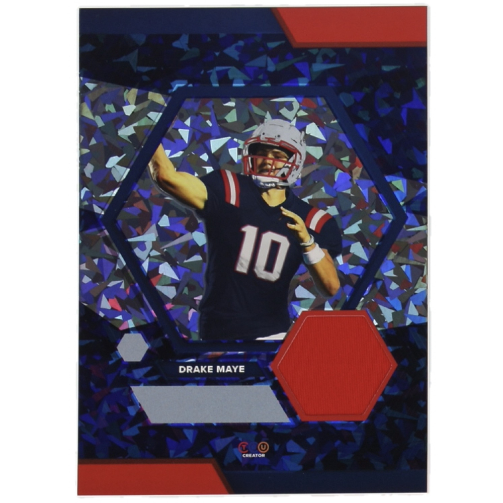 Drake Maye 2024 TruSport Jumbo Trucreator Cracked Ice #10 #JCDM JSY RC at PristineAuction.com