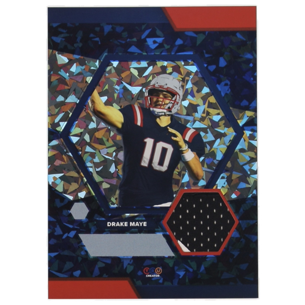 Drake Maye 2024 TruSport Jumbo Trucreator Cracked Ice #10 #JCDM JSY RC at PristineAuction.com