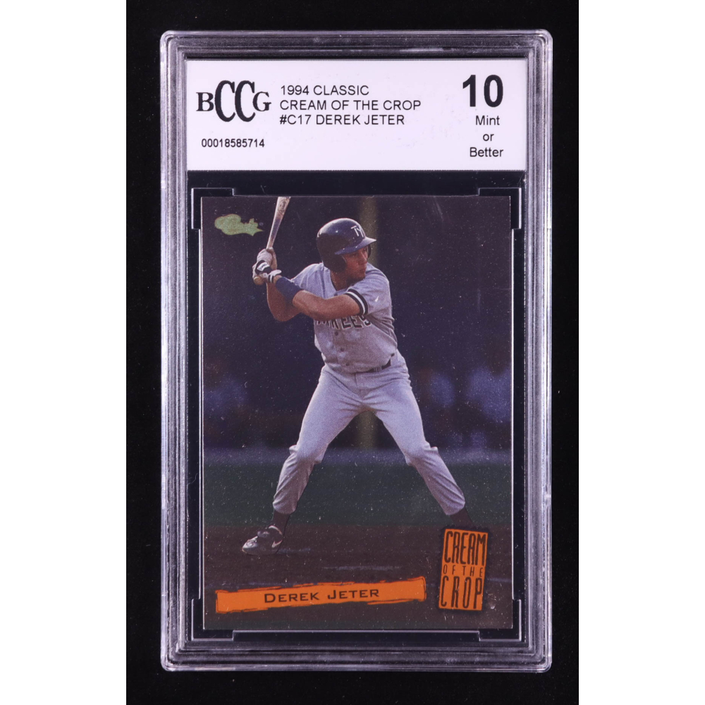 Derek Jeter 1994 Classic Cream Of The Crop #C17 RC (BCCG 10) at PristineAuction.com Derek Jeter 1994 Classic Cream Of The Crop #C17 RC (BCCG 10) at PristineAuction.com