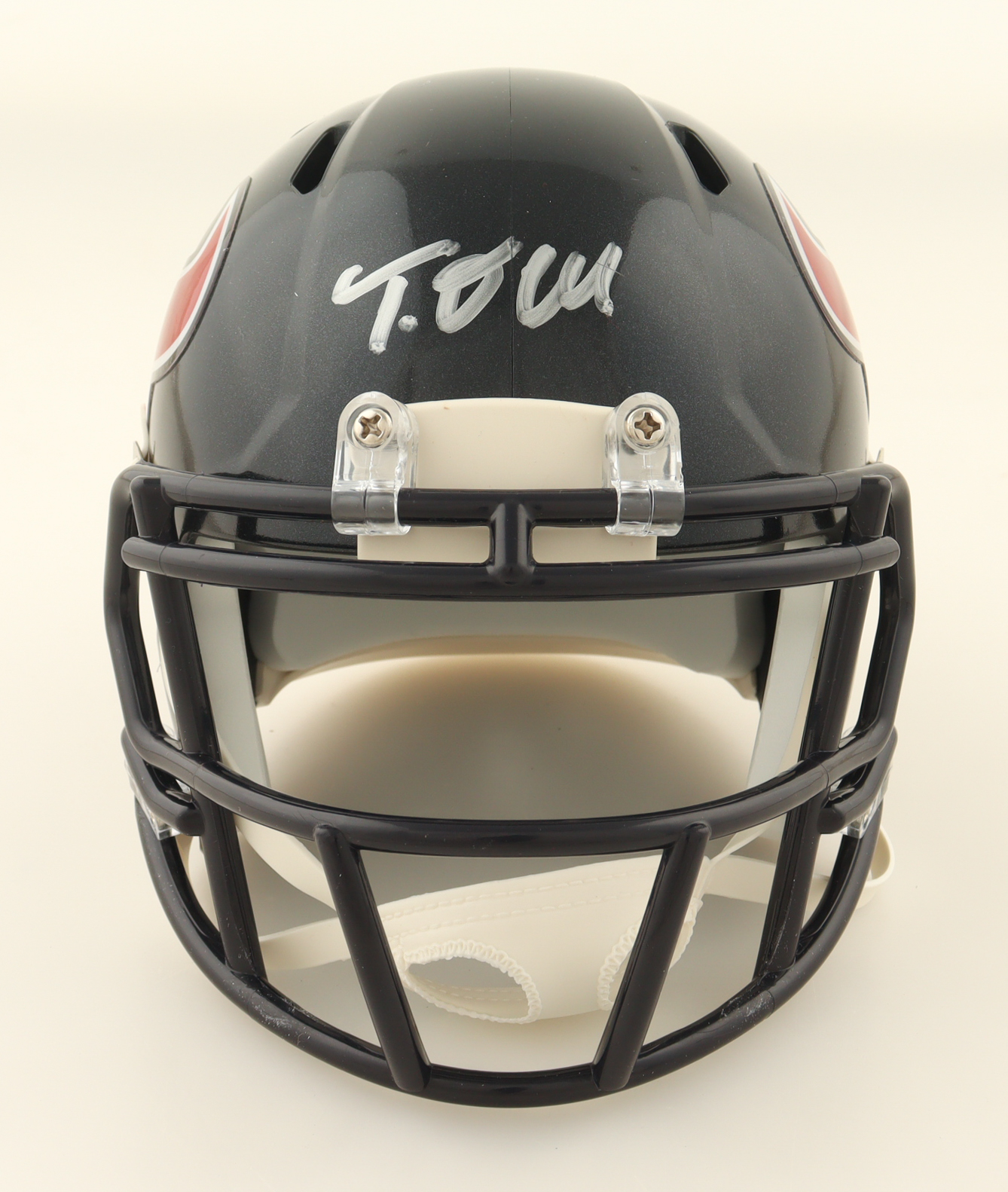 Tank Dell Signed Texans Speed Mini Helmet (JSA) at PristineAuction.com Tank Dell Signed Texans Speed Mini Helmet (JSA) at PristineAuction.com