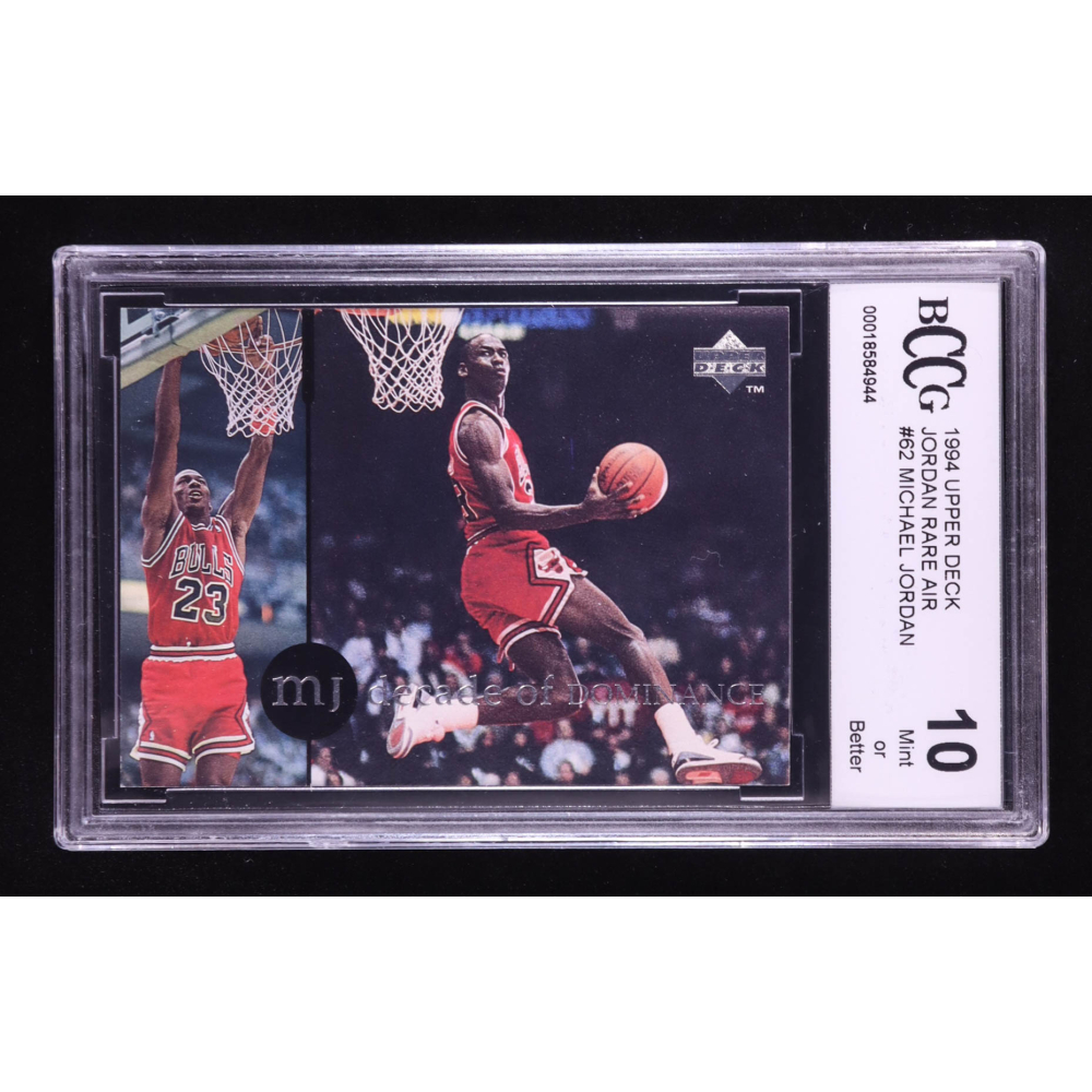Michael Jordan 1994 Upper Deck Jordan Rare Air #62 (BCCG 10) at PristineAuction.com