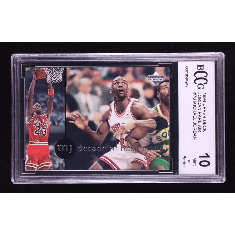 Michael Jordan 1994 Upper Deck Jordan Rare Air #76 (BCCG 10) at PristineAuction.com Michael Jordan 1994 Upper Deck Jordan Rare Air #76 (BCCG 10) at PristineAuction.com